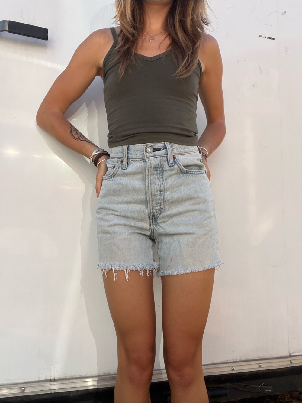 Levi's light wash denim shorts size 24